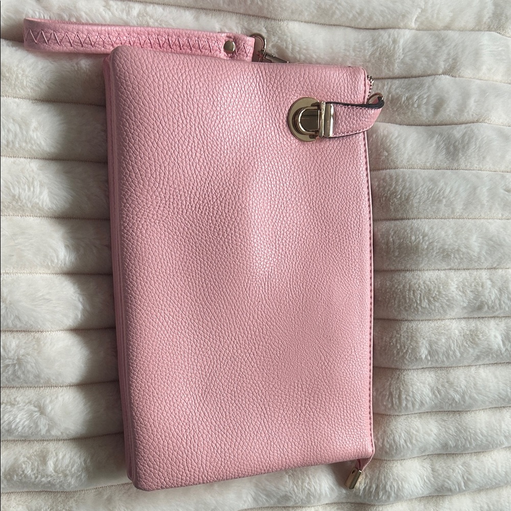 Elegant Pink faux leather  Clutch